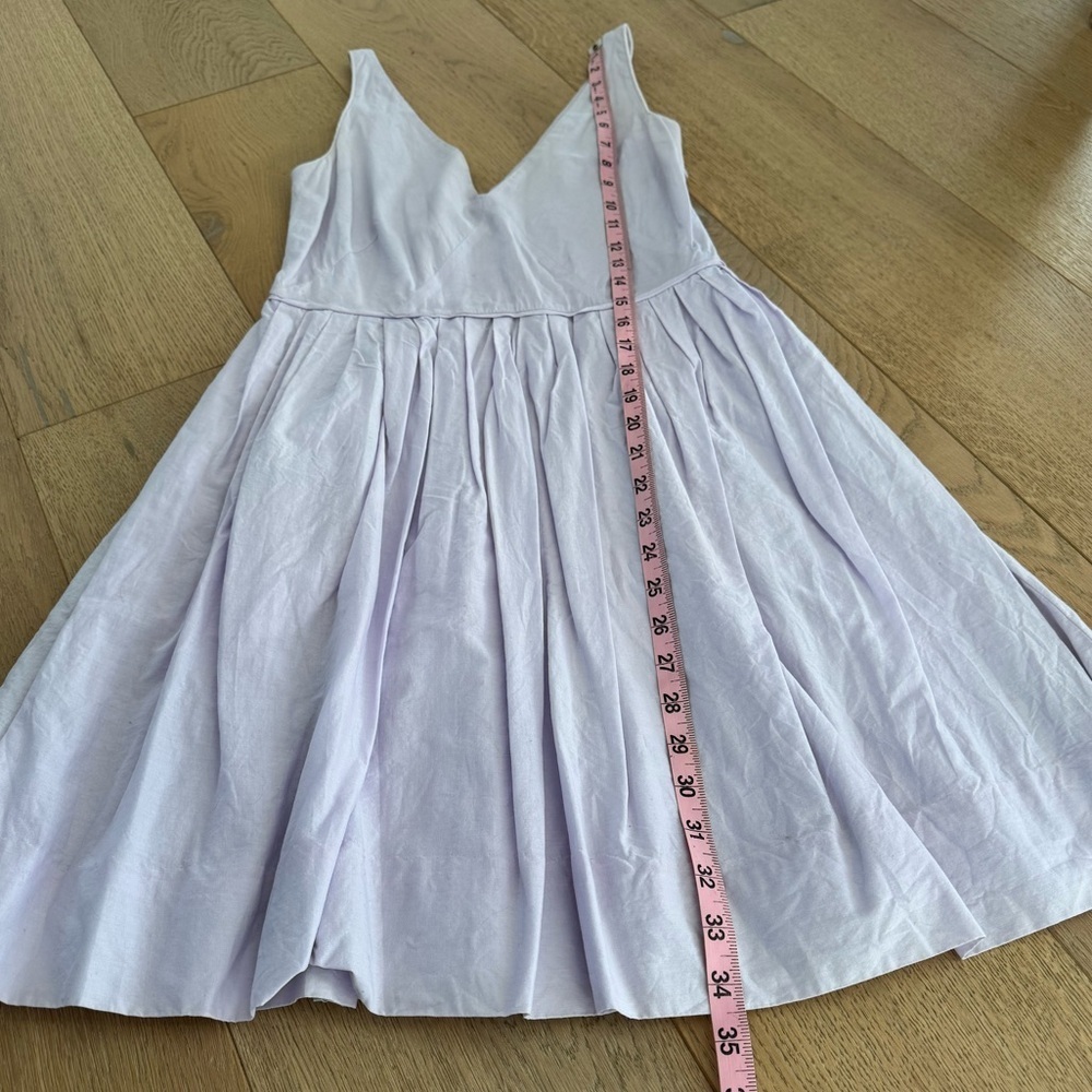 J. Crew Lavender V-Neck Cotton Dress Size 2 - Picture 4 of 7